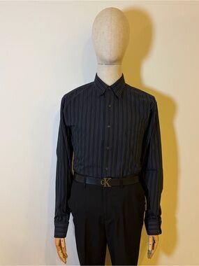Geoffrey Beene Men's Striped Dress Shirt NWT Large 16 34/35 French Cuff